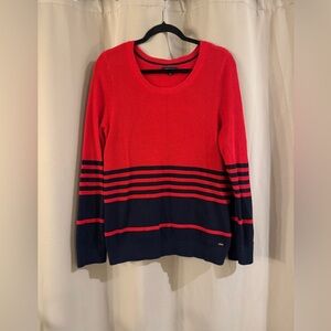 Tommy Hilfiger Red  Striped Women's Sweater